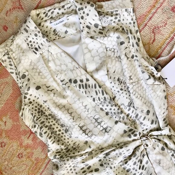 Calvin Klein faux wrap dress, NWT - Picture 3 of 8